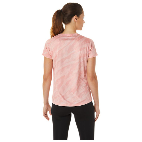 Asics Γυναικεία κοντομάνικη μπλούζα Core All Over Print SS Top